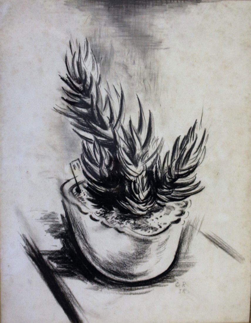 Charles Rosen; 20thC. American Charcoal Signed (1 of 5)