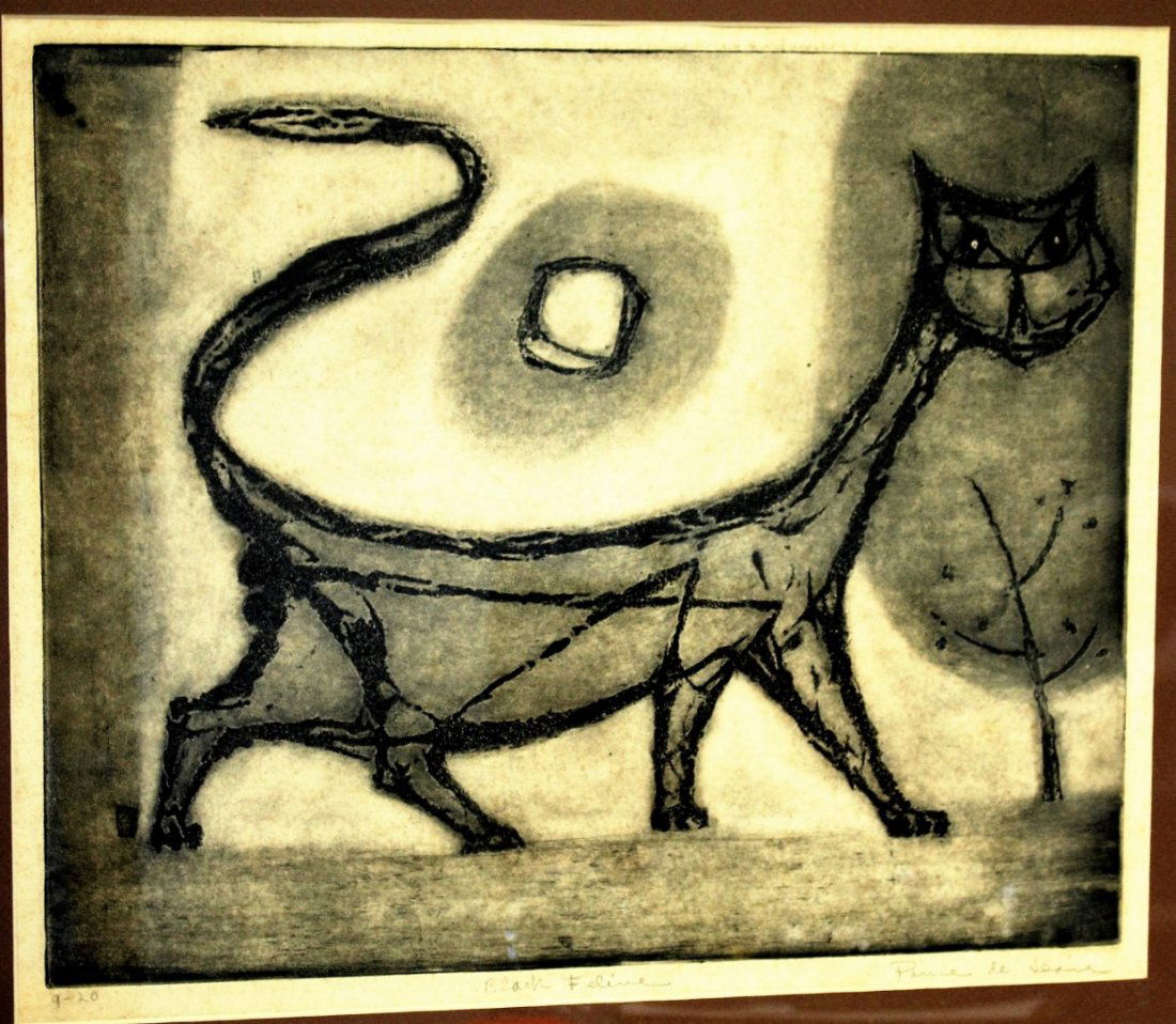 Michael Ponce de Leon; 20thC. Aquatint Signed (1 of 7)