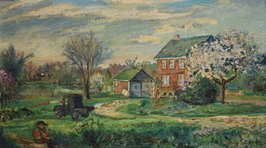 David Burliuk; 20thC. American Oil Painting Signed