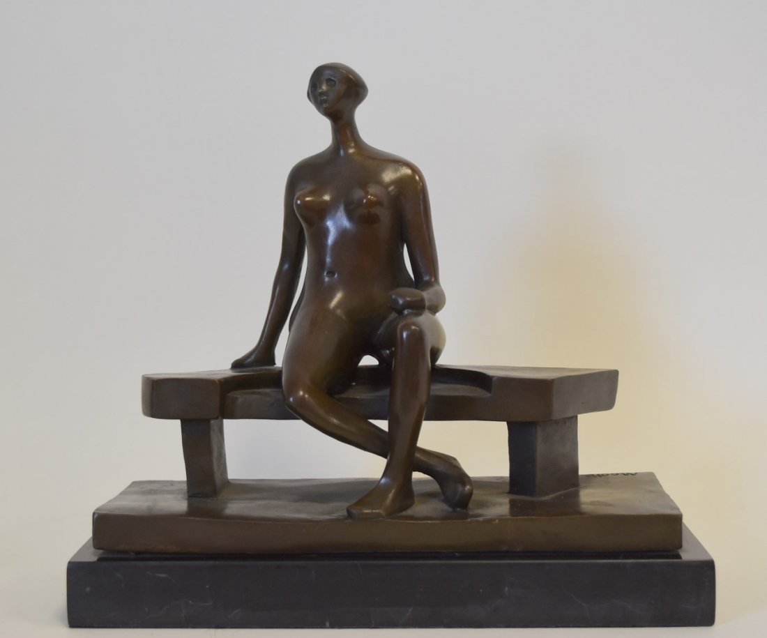 Henry Moore(after); Bronze Grouping Signed (1 of 8)