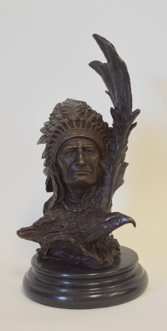 20thC. Western Bronze - Spirit of the Eagle (1 of 7)