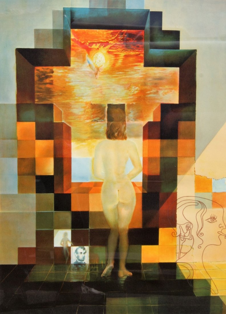Salvador Dali; Lithograph - Lincoln In Dali Vision (1 of 8)