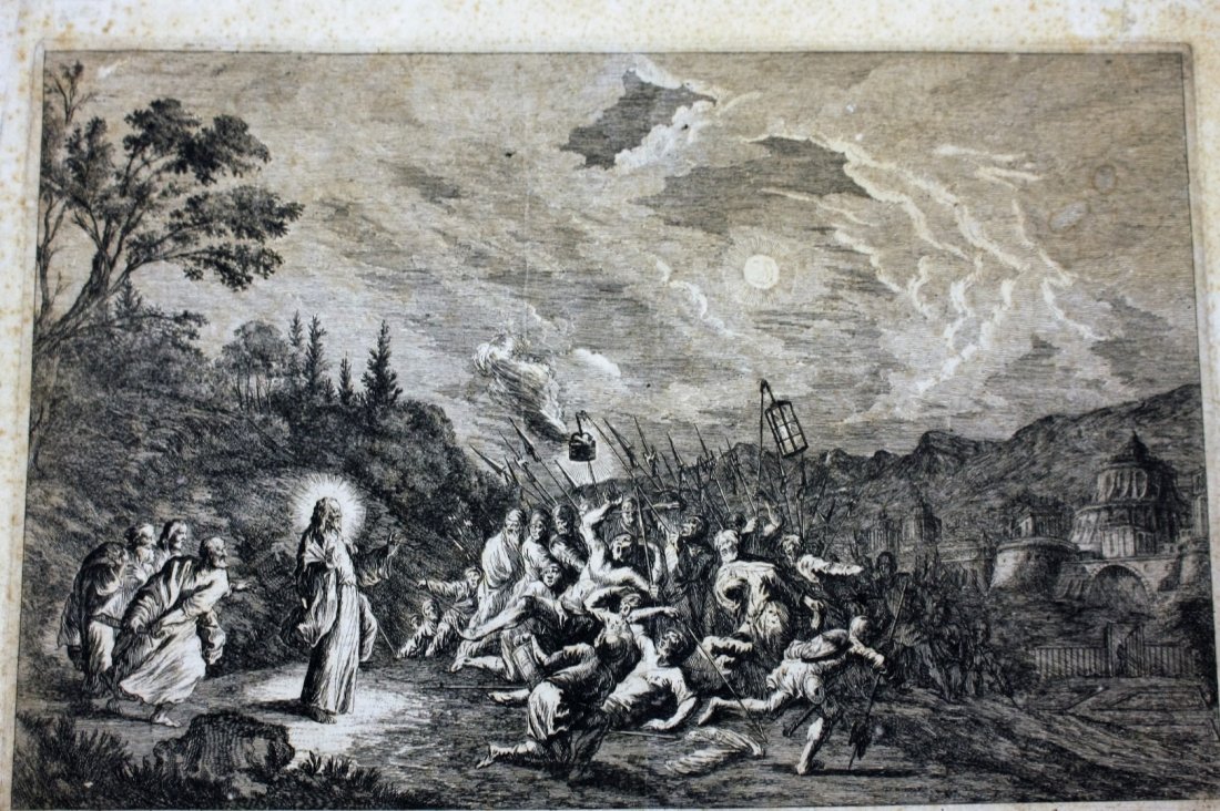 J.W. Baur and Melchior Kusell; 17thC. Engraving: Engraving.Cum Privilegio. Stamped seal at reverse; 8.5in. X 11in.(image size with margins)