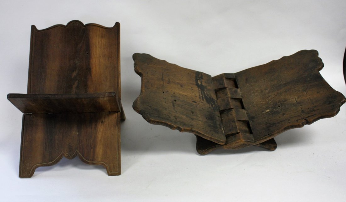 Two(2) Teakwood Folding Book Stands (1 of 3)
