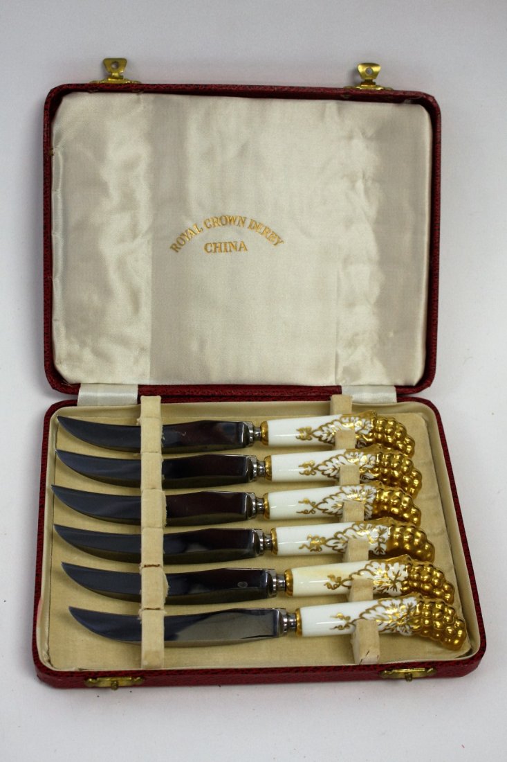 Set of Six(6) Royal Crown Derby Knives (1 of 5)