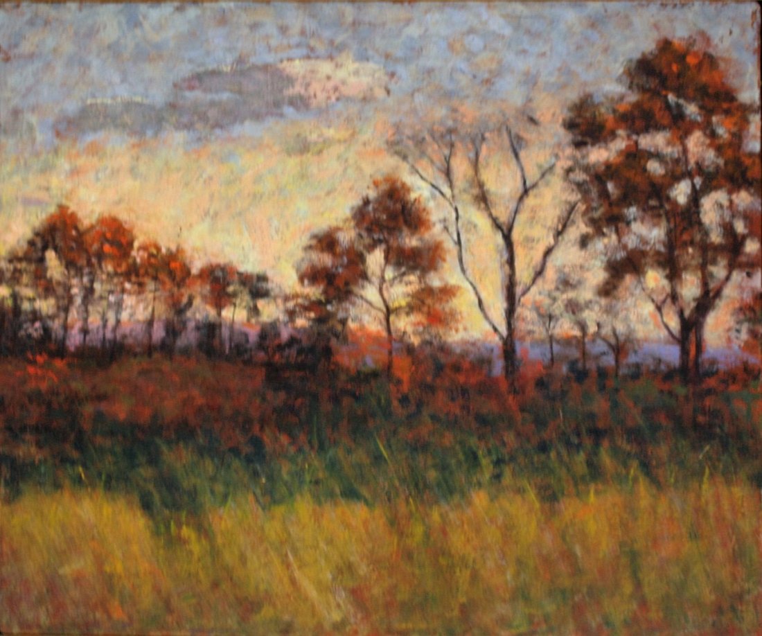 Joy Divine; 20thC. American Oil - Morning Light: Oil on canvas. Morning Light. Inscribed Joy on reverse; 20in. X 24in.