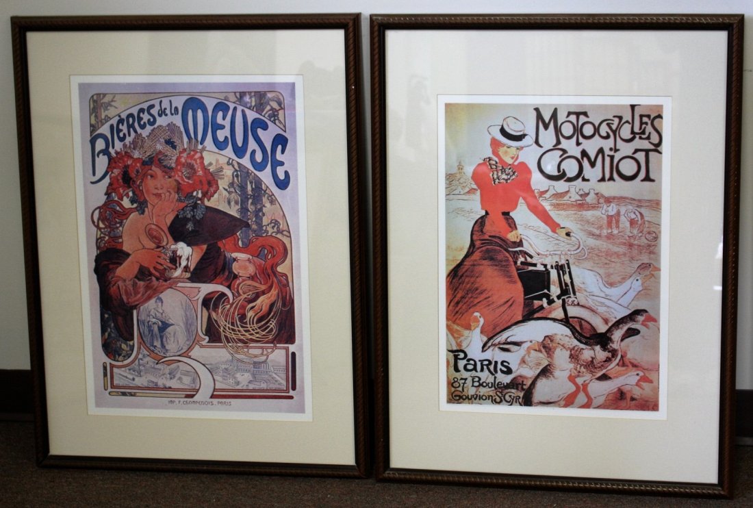 Two(2) Framed French Style Posters (1 of 4)