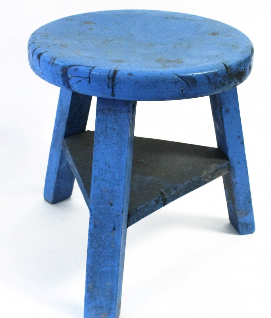 Early Painted Wood Milking Stool (1 of 4)