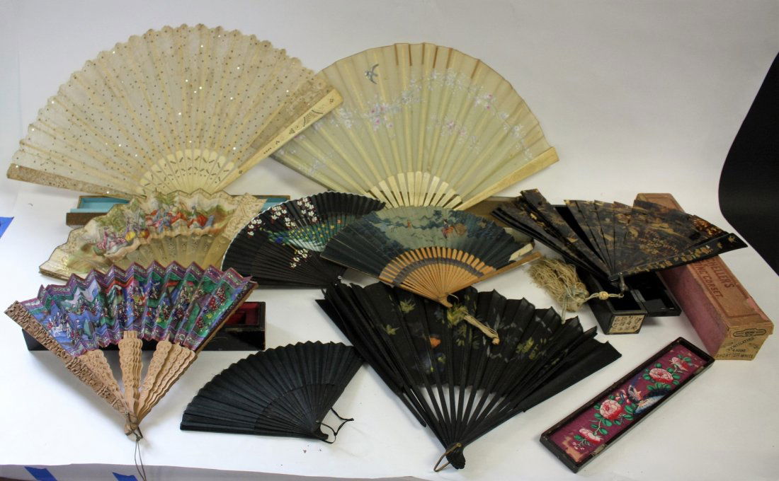 Lot of Nine(9) Miscellaneous Ladie's Fans (1 of 4)