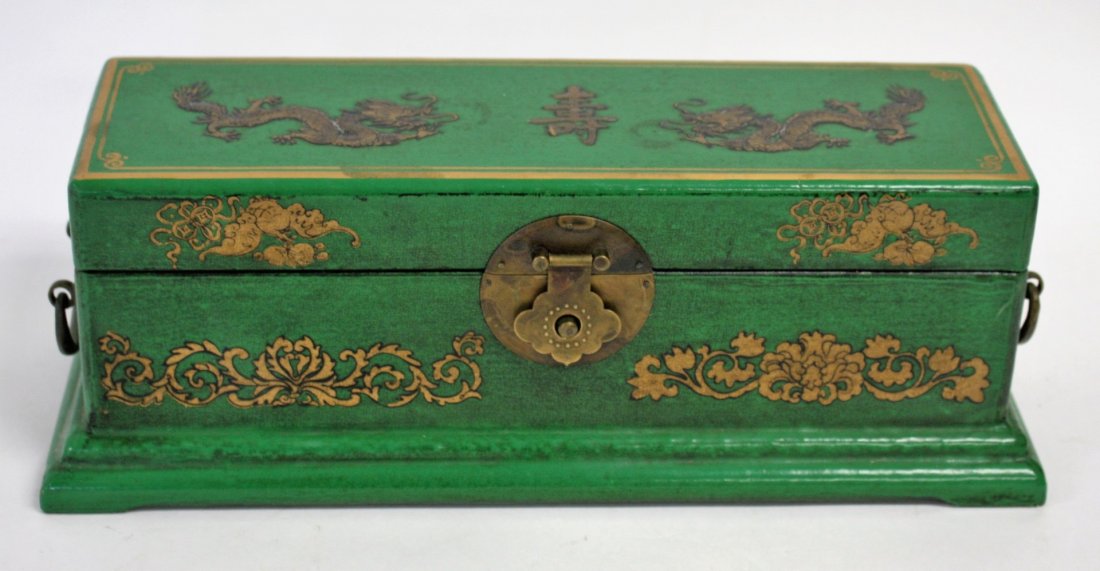Oriental Lacquered Wood Box (1 of 6)