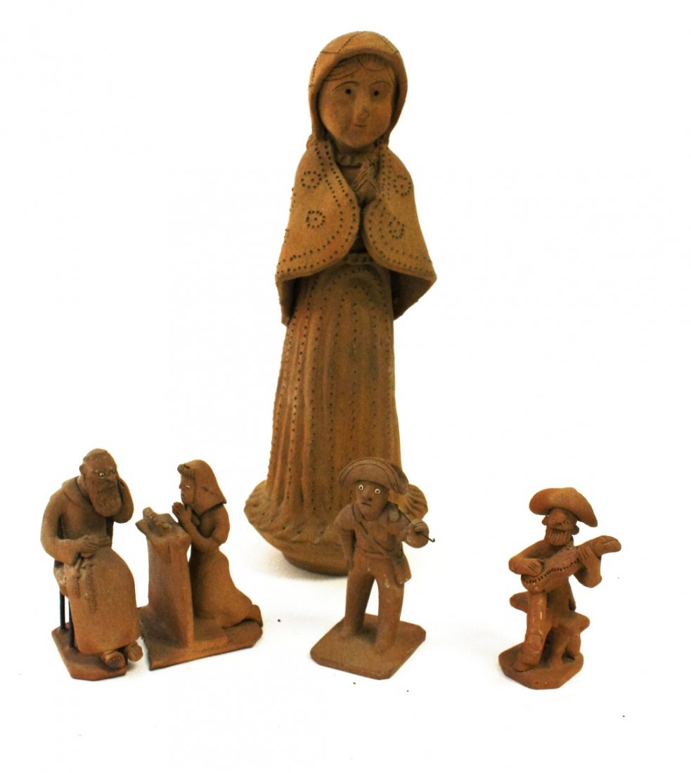 Lot of Four(4) Vitalino Clay Figures (1 of 6)