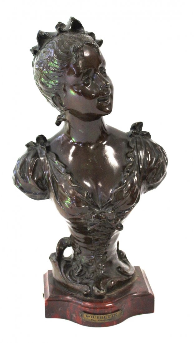 Sylvain Kinsburger; French Bronzed Bust Signed (1 of 7)