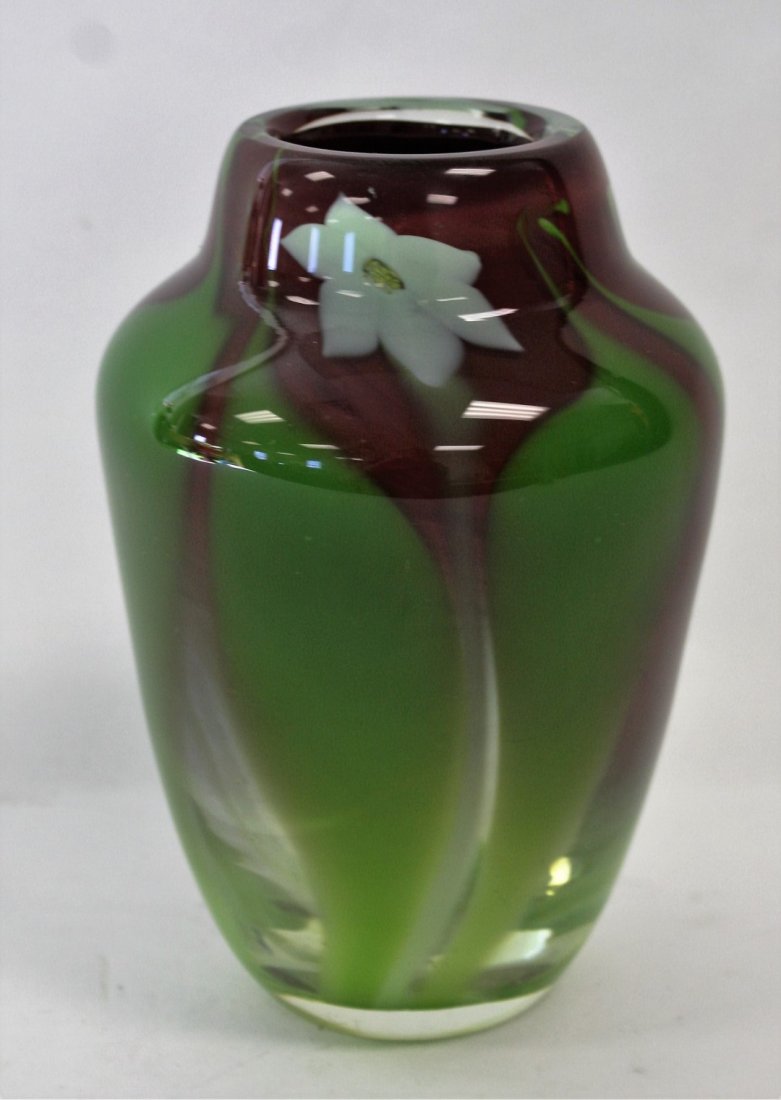 20thC. Studio Art Glass Paperweight Vase (1 of 6)