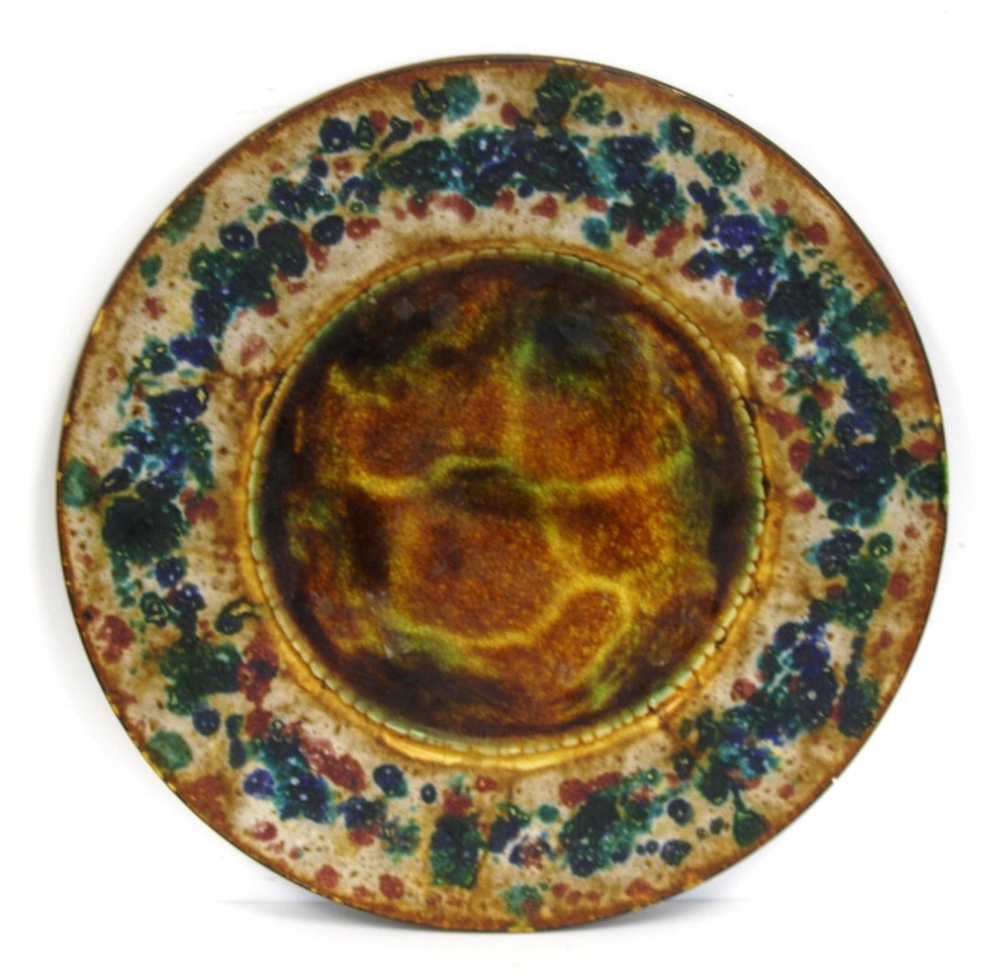 Etruscan Glazed Pottery Charger (1 of 4)