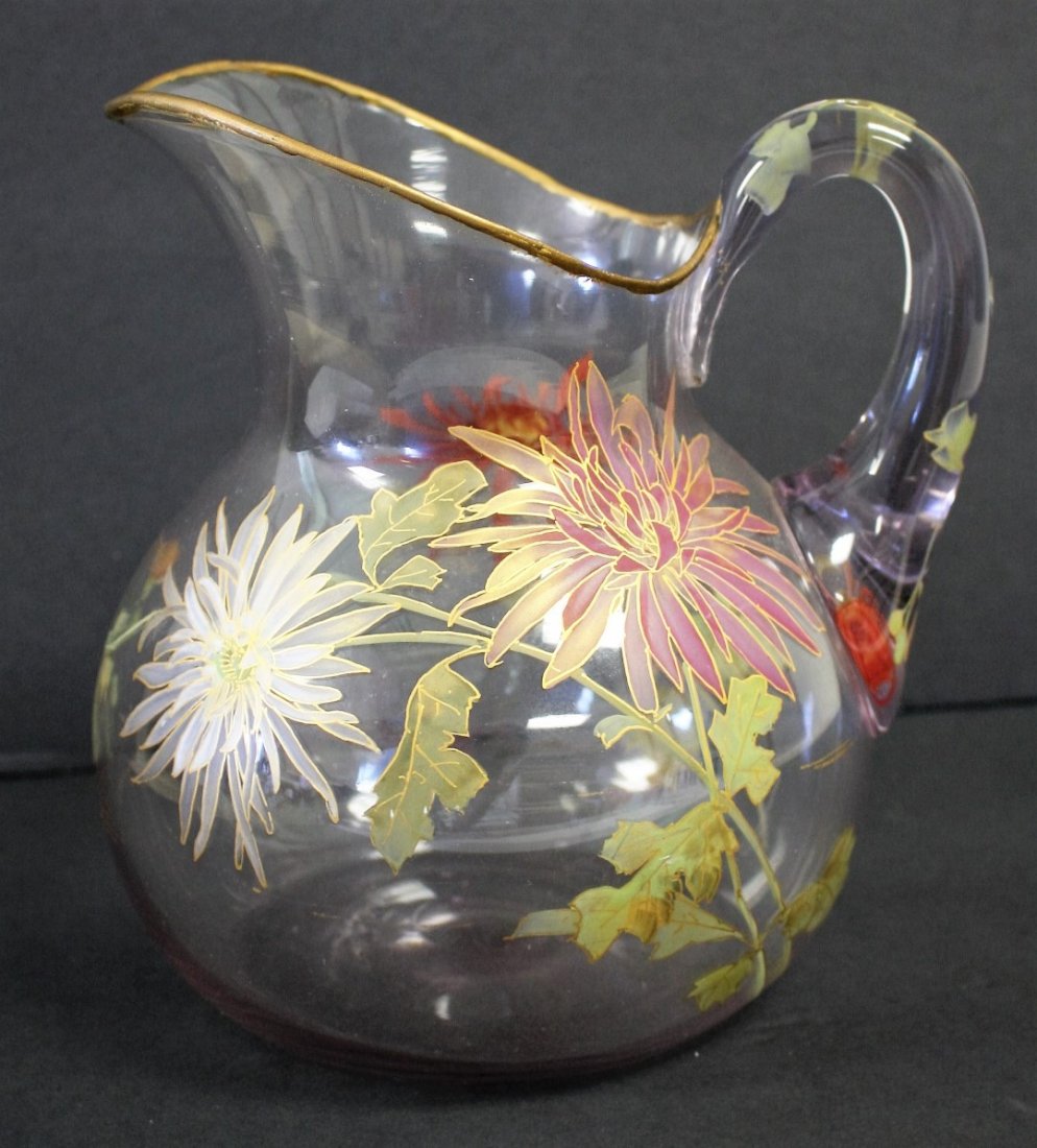 Mt. Washington Enameled Verona Glass Pitcher (1 of 5)
