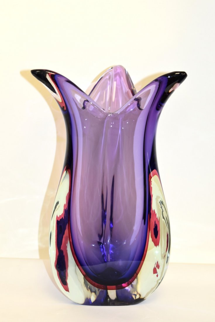 Seguso Murano Glass Sommerso Vase (1 of 7)