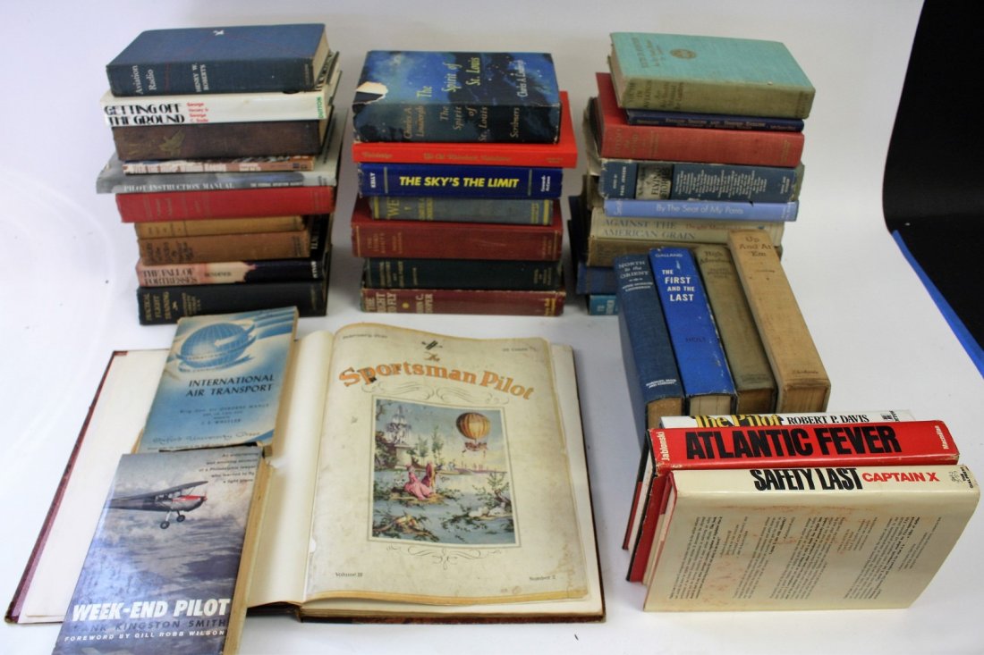 Miscellaneous Vintage Aviation Books(36): Including: The Spirit of St. Louis; Aviation Radio; Weekend Pilot, etc. (see photos)