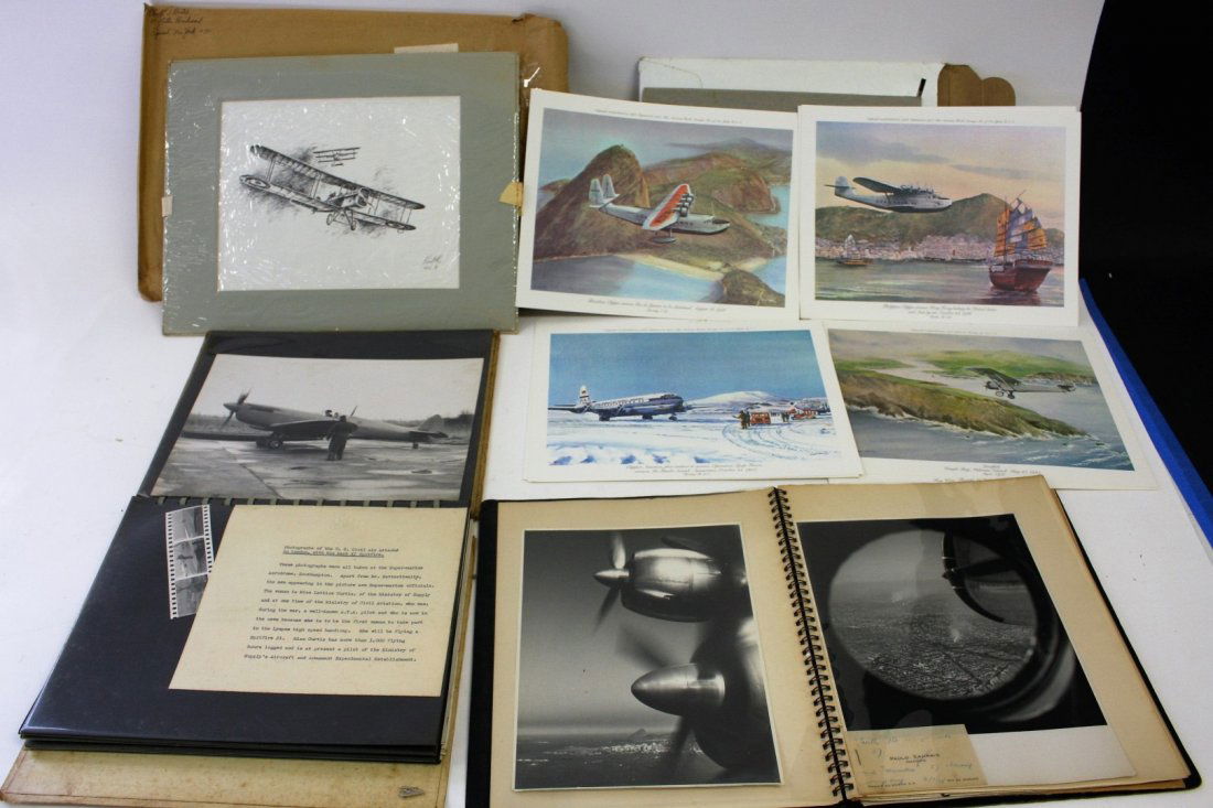 Estate Lot of Aviation Prints, Photographs, Letters, (1 of 10)