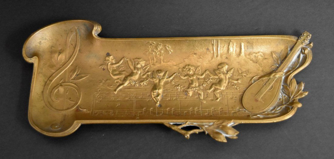 Fancy Victorian Brass Desk Tray (1 of 5)