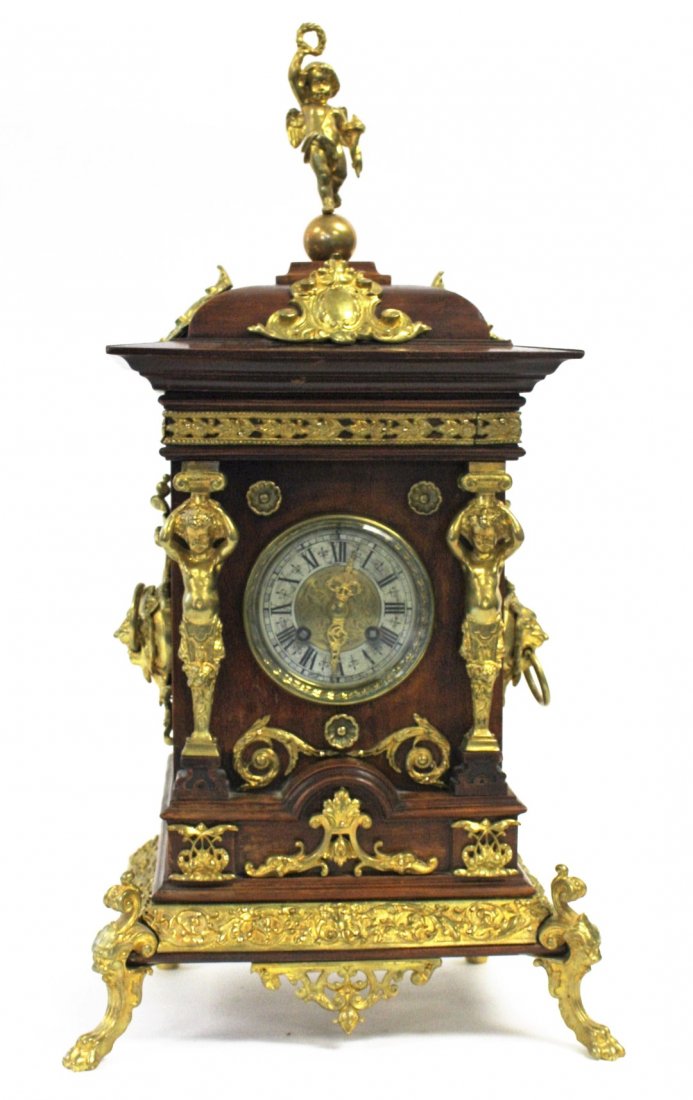 Lenzkirch Bronze Mounted Mantle Clock (1 of 8)