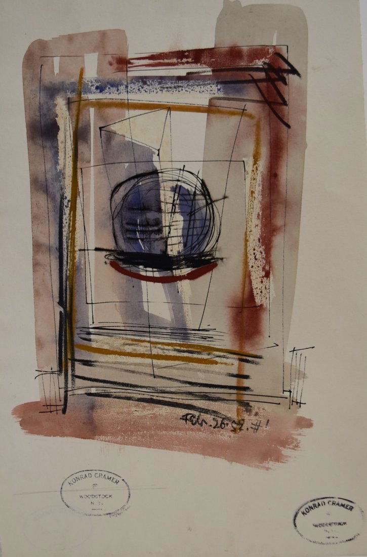 Konrad Cramer; 20thC. American Mixed Media (1 of 5)