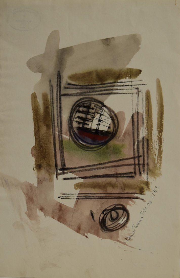 Konrad Cramer; 20thC. American Mixed Media Signed (1 of 5)