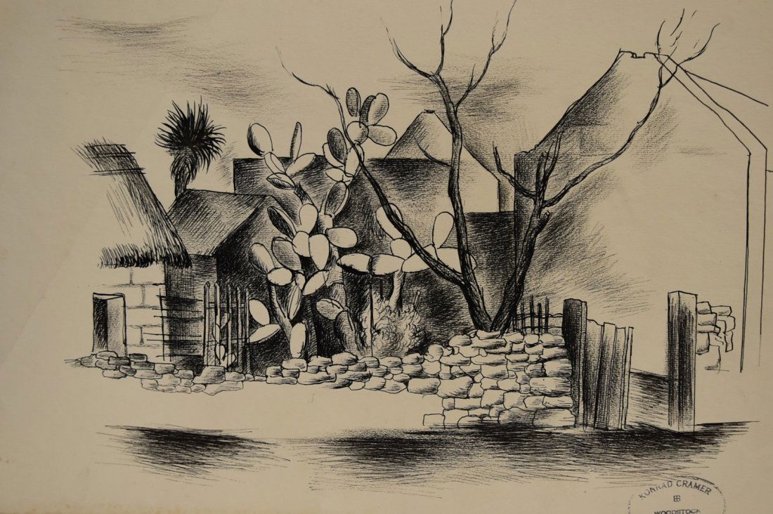 Konrad Cramer; 20thC. American Ink Drawing (1 of 5)