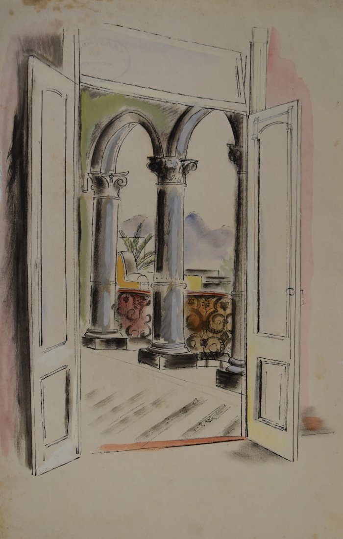 Konrad Cramer; 20thC. American Mixed Media (1 of 6)