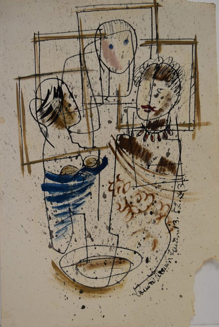 Konrad Cramer; 20thC. American Mixed Media Signed (1 of 6)