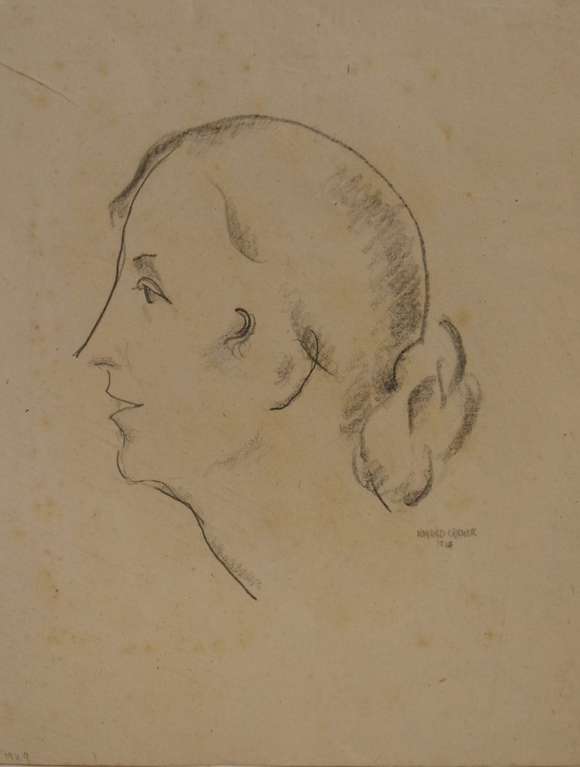 Konrad Cramer; 20thC. American Drawing Signed (1 of 5)