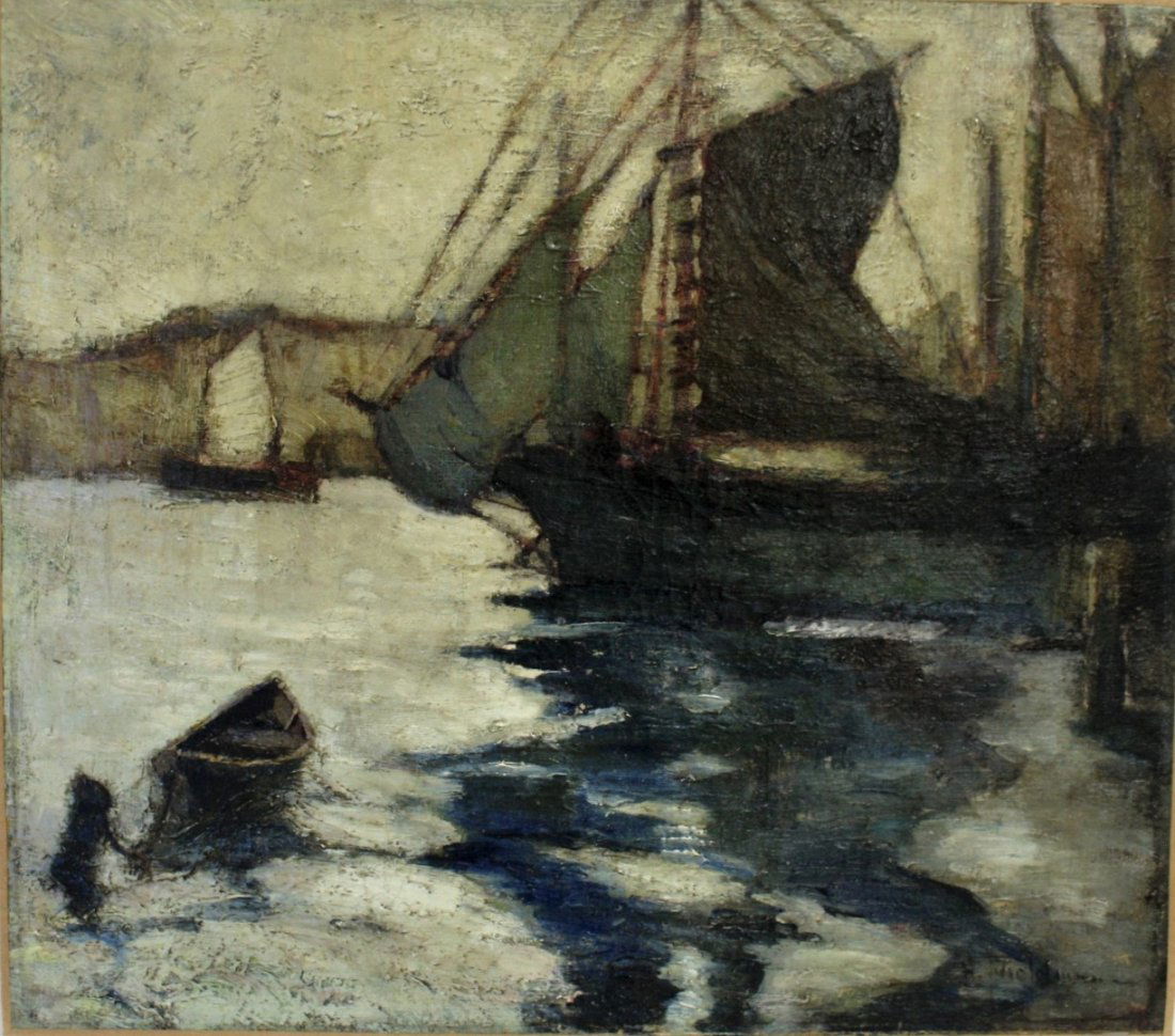 John H. Twachtman; American Oil Painting Signed (1 of 7)