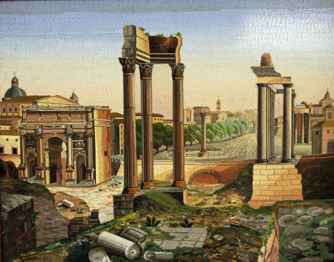 19thC. Italian Micro Mosaic Plaque (1 of 9)