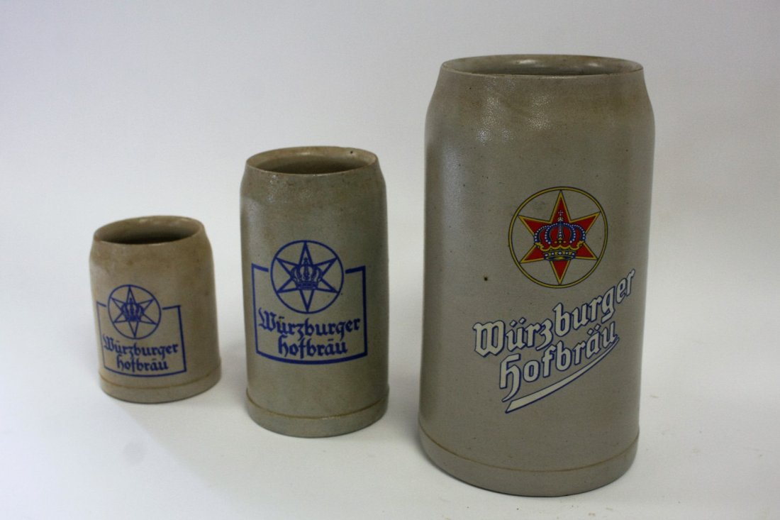 Three(3) Vintage Wurzburger Hofbrau Beer Steins (1 of 5)