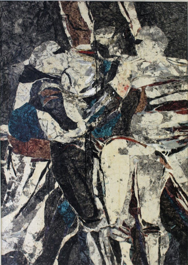 Stephen White; 20thC. Mixed Media Collage Signed (1 of 7)