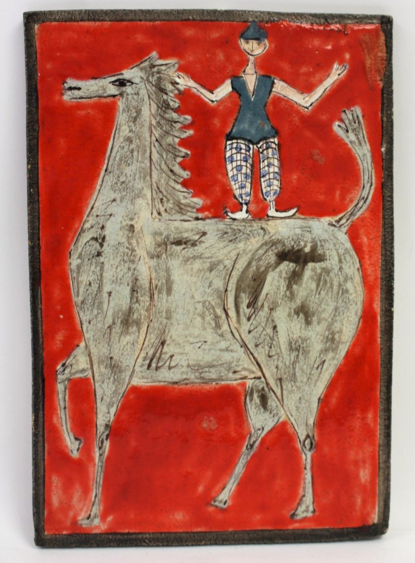 20thC. Italian Pottery Plaque (1 of 4)