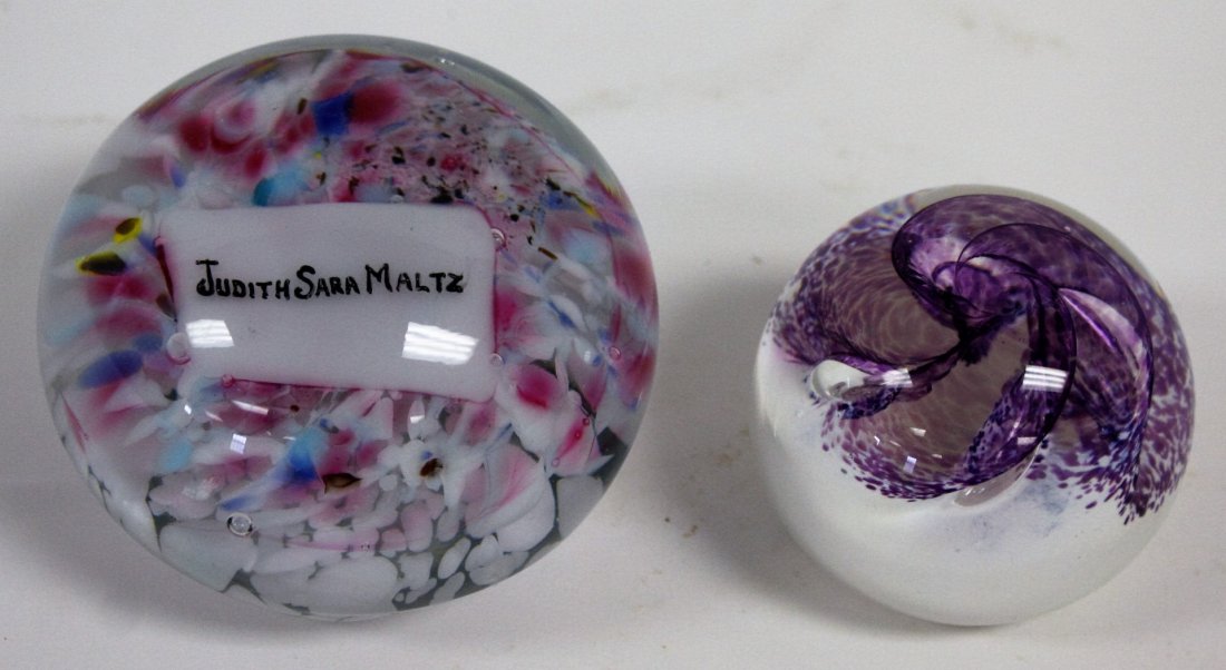 Two(2) Art Glass Paperweights (1 of 4)