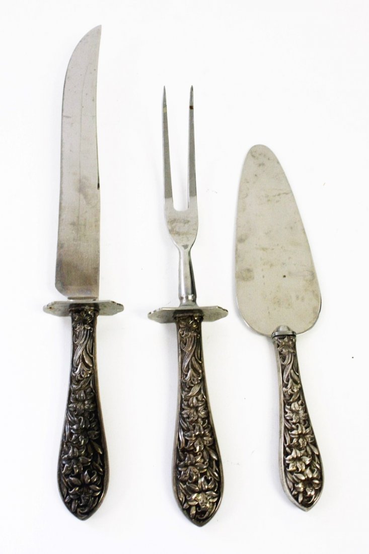 Sterling Silver Handled Carving set (1 of 5)