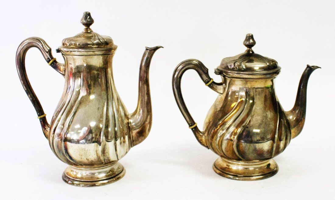 Two (2) 800 Silver Tea Pots (1 of 6)
