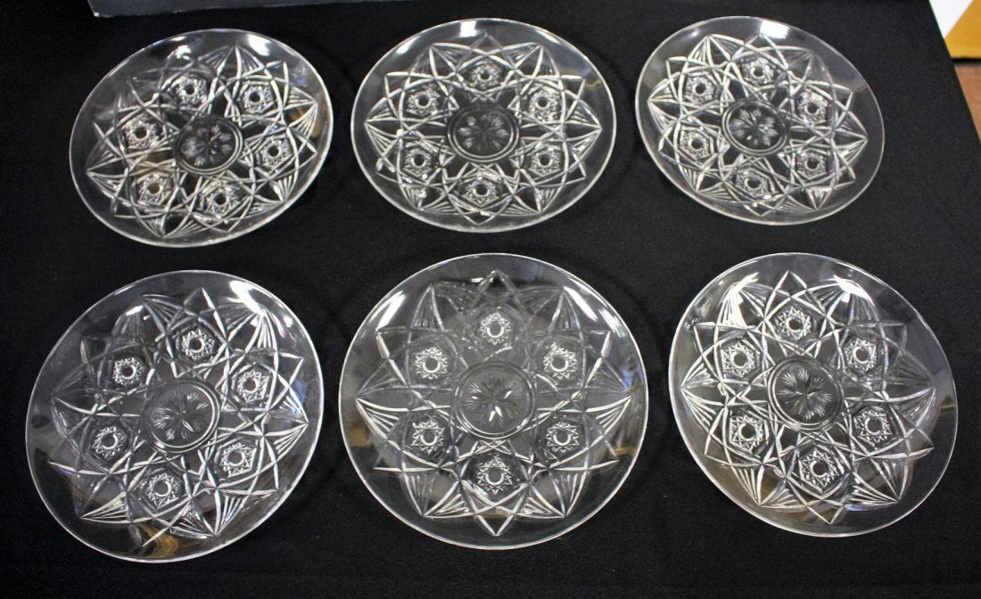 Six(6) Baccarat Crystal Dessert Plates (1 of 5)