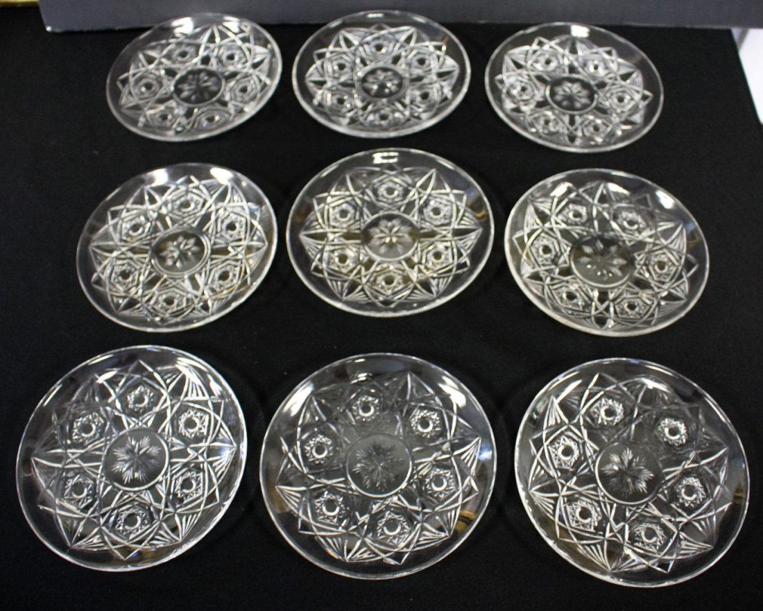 Nine(9) Baccarat Crystal Plates (1 of 4)