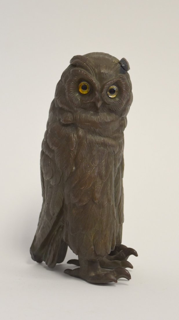 Victorian Bronzed Owl Paperweight (1 of 7)