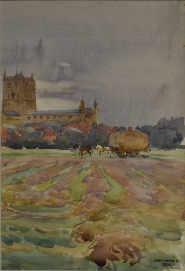 Henry C. Brewer; British Watercolor Signed (1 of 5)