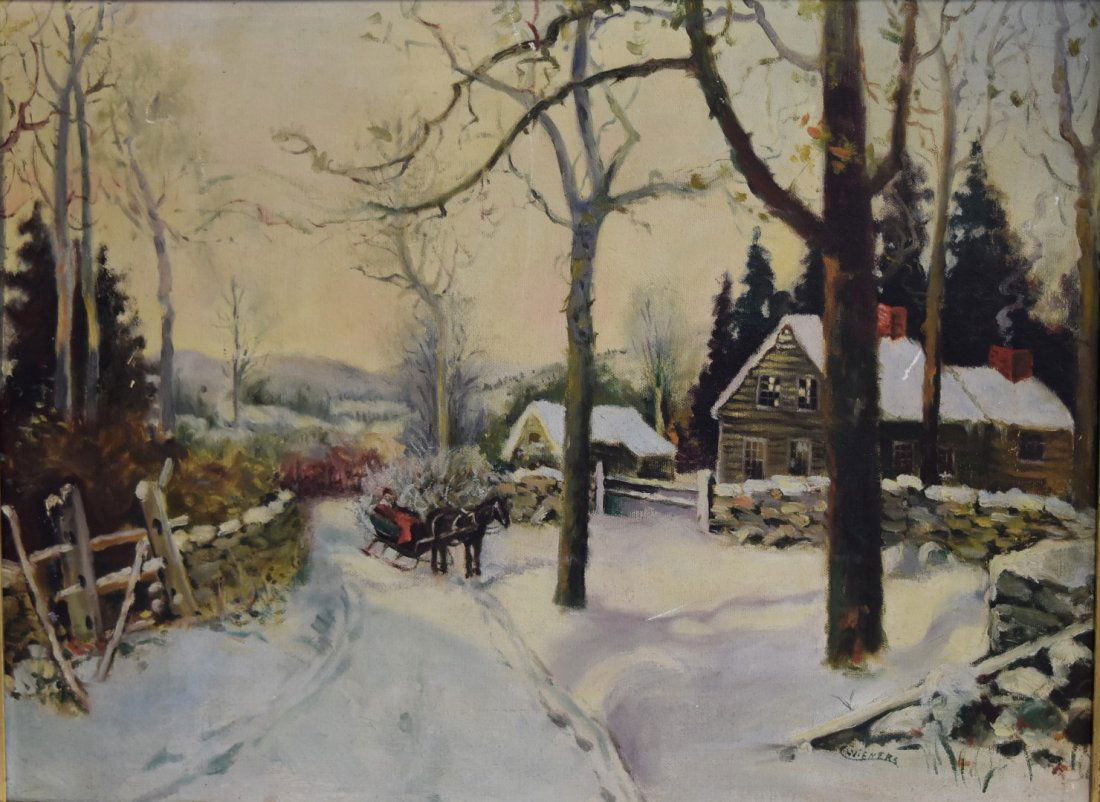 C. Wieners; American Oil Painting Signed (1 of 4)