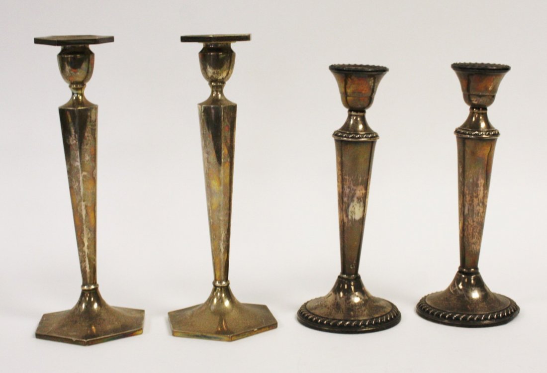Two [2] Pair Sterling Weighted Candlesticks (1 of 6)
