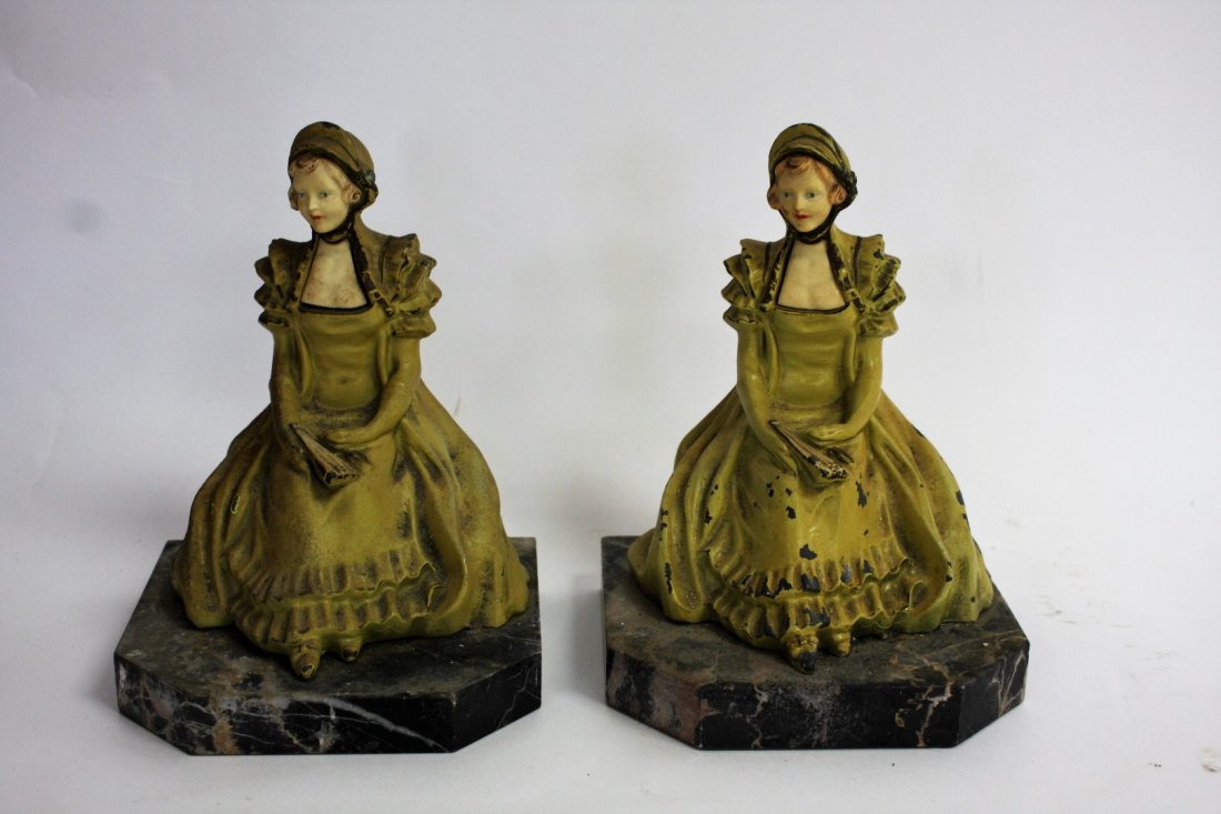 Pair of Art Moderne Figural Bookends (1 of 5)