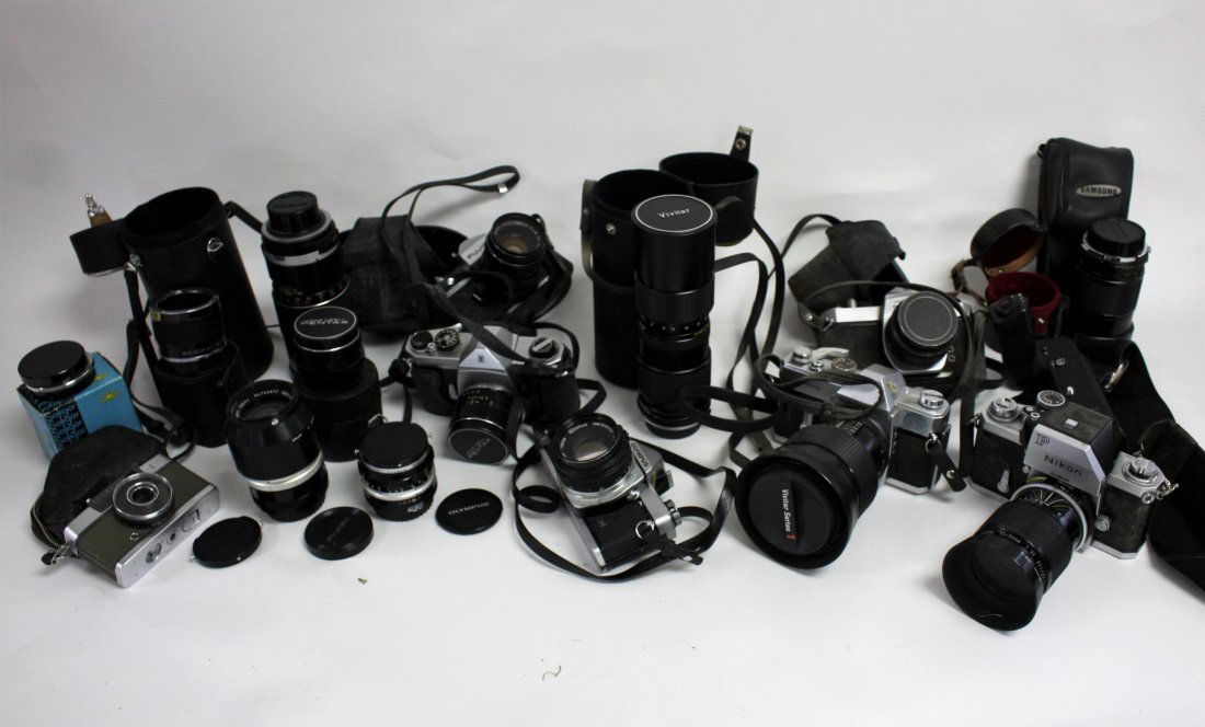 Lot of Miscellaneous Vintage Cameras and Lenses (1 of 7)