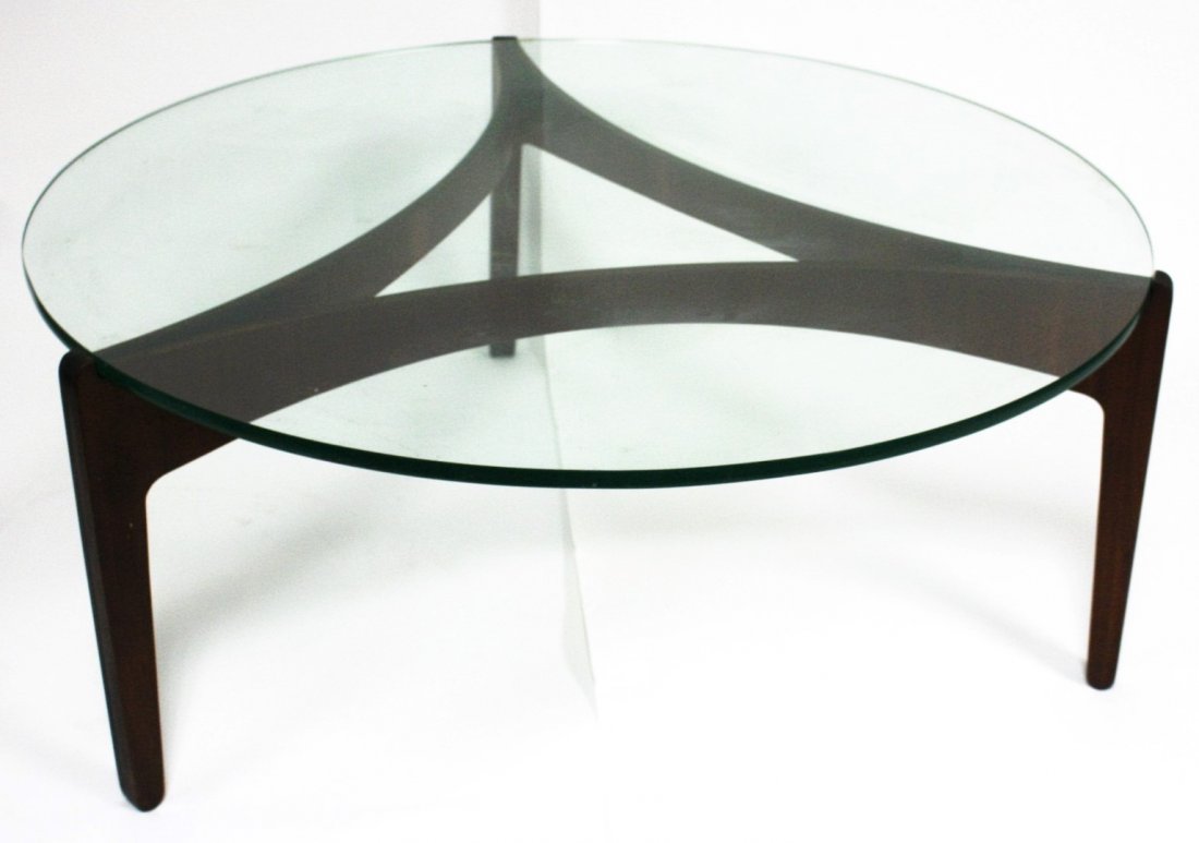 Danish Modern Teakwood and Glass Coffee Table (1 of 8)