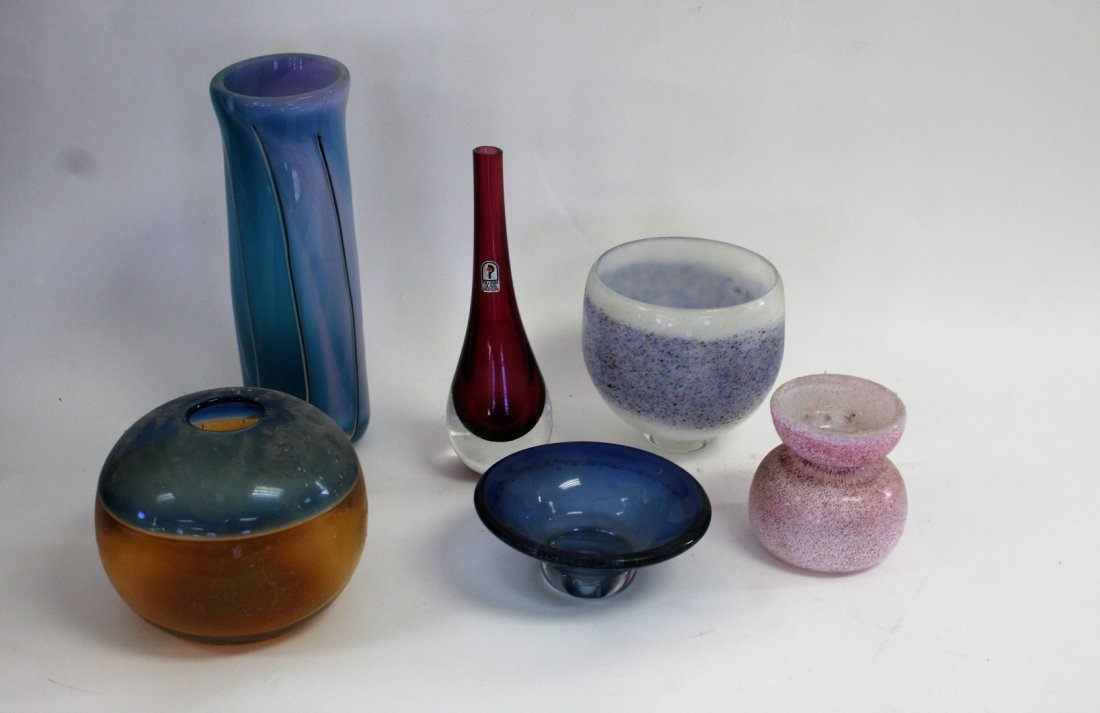 Six(6) Miscellaneous Studio Art Glass Pieces (1 of 5)