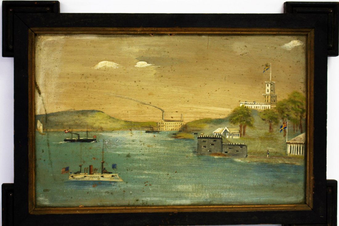American Folk Art; Oil - Hudson Bay (1 of 7)