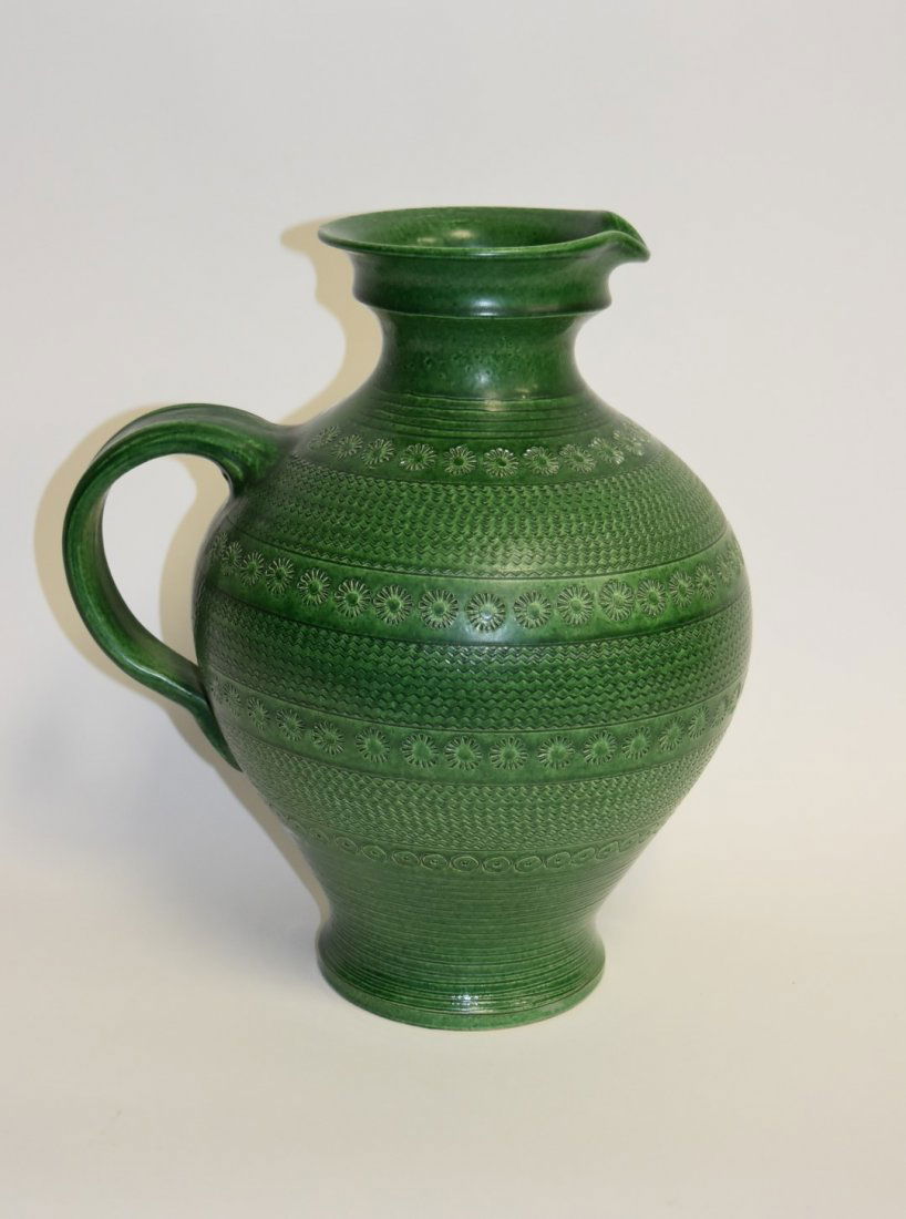 Wilhelm Kagel; Mid Century Pottery Pitcher Signed (1 of 5)